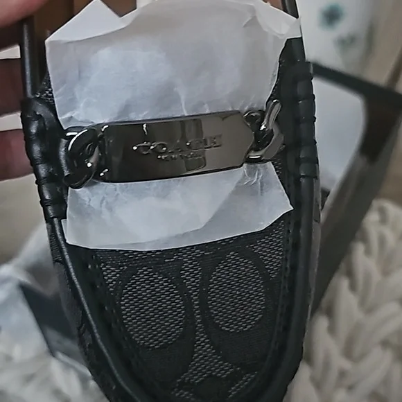 Brand new coach black and gray printed loafers, size 8 - Picture 5 of 5